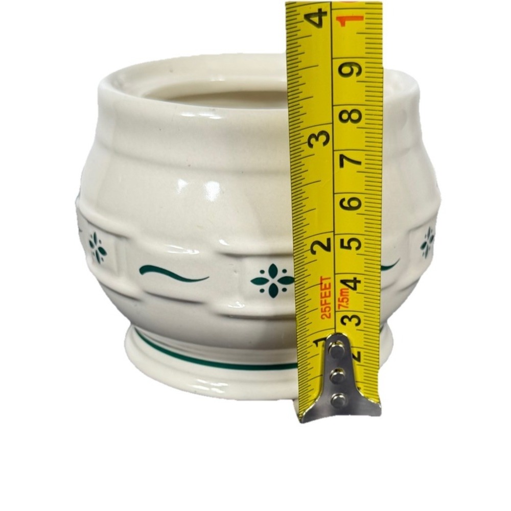 Longaberger woven traditions Heritage green sugar bowl w lid - Picture 8 of 9